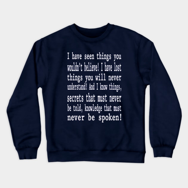 Excerpt from Rings of Akhaten Speech Crewneck Sweatshirt by J. Rufus T-Shirtery